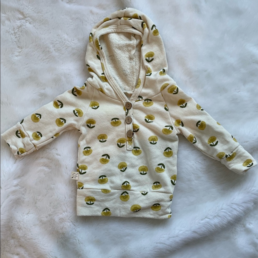 CHILDHOODS CLOTHING HENLEY HOODIE, 0-3 months